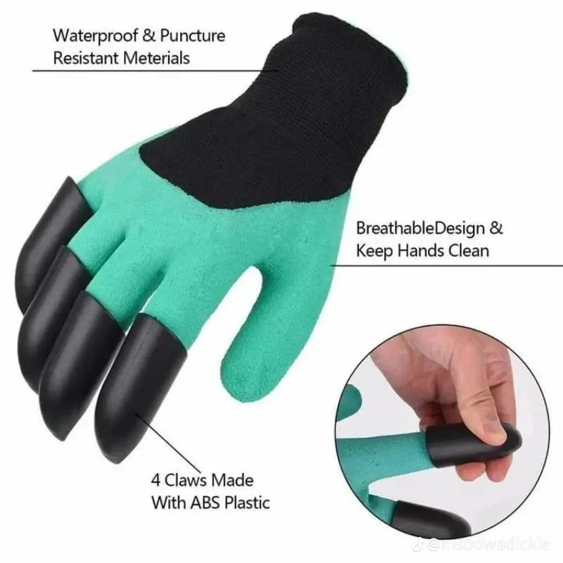 Waterproof Gardening Gloves With Claws: 1 Pair